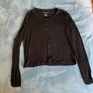 Button down crop top